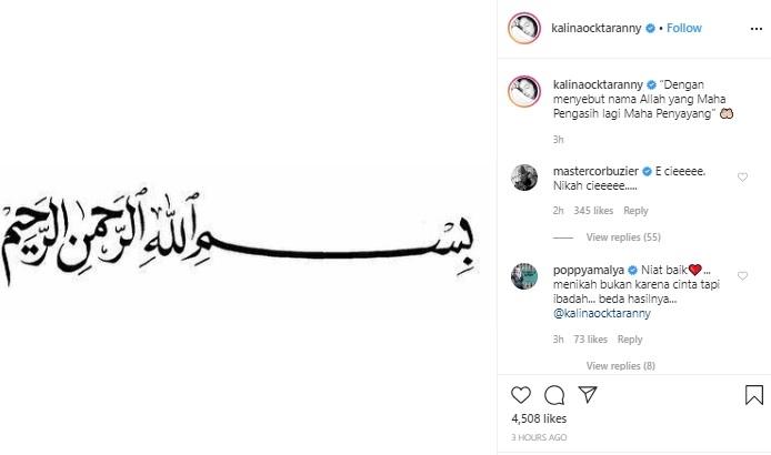 Deddy Corbuzier bocorkan pernikahan mantan istrinya, Kalina Ocktaranny. [Instagram]