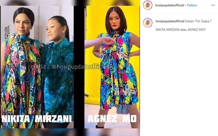 Nikita Mirzani dan Agnez Mo (Instagram/@hosipupdateofficial)