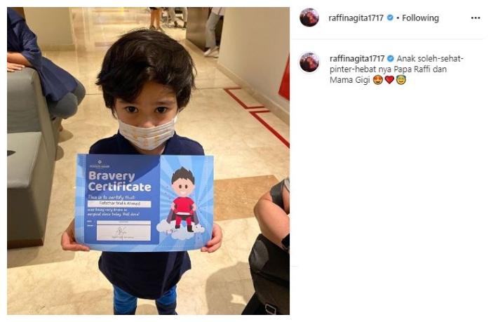 Rafathar sunatan. (Instagram/@raffinagita1717)