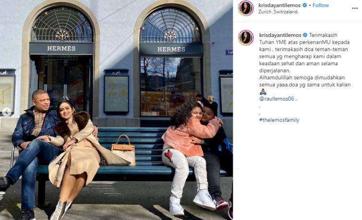 Keluarga Krisdayanti Liburan ke Eropa (Instagram/@krisdayantilemos)