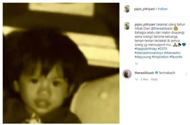 Dian Sastrowardoyo. (Instagram/@pipin_pitriyani)