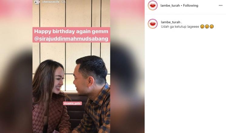 Zaskia Gotik dan Sirajuddin Mahmud Sabang (Instagram/@lambe_turah)
