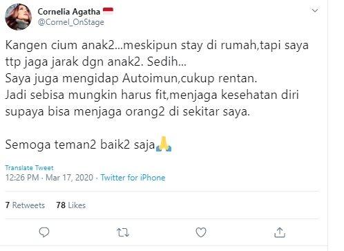 Cornelia Agatha. (Twitter/@cornel_onstage)