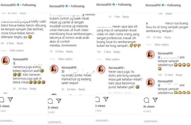 Rossa jawab kritikan netizen. (Instagram/@itsrossa910)