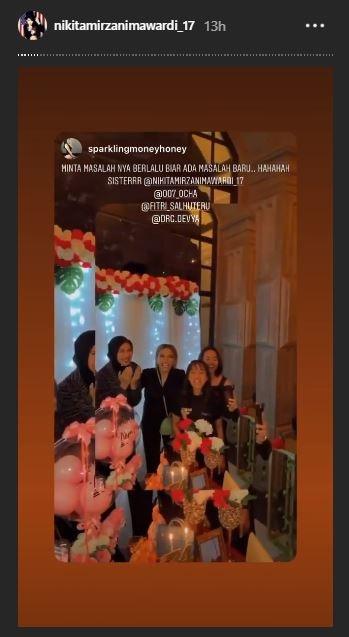 Momen ulang tahun Nikita Mirzani. (Instagram/@nikitamirzanimawardi_17)