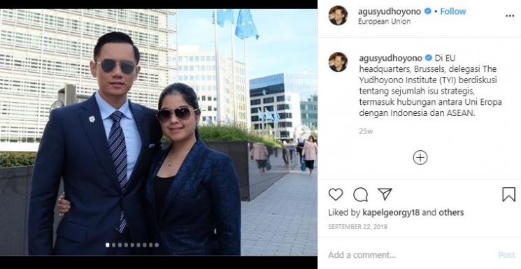 AHY dan Annisa Pohan. (Instagram/@agusyudhoyono)