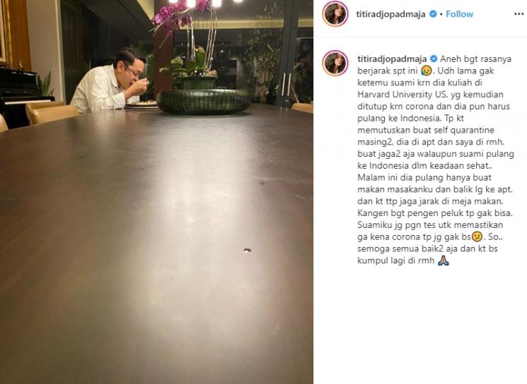 Kemesraan Titi Rajo Bintang dan suami (Instagram/@titiradjopadmaja)