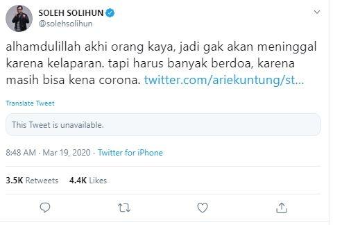 Soleh Solihun. (Twitter/@solehsolihun)