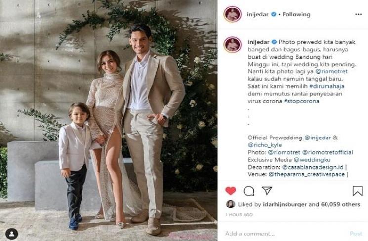 Jessica Iskandar dan Richard Kyle (Instagram @inijedar)