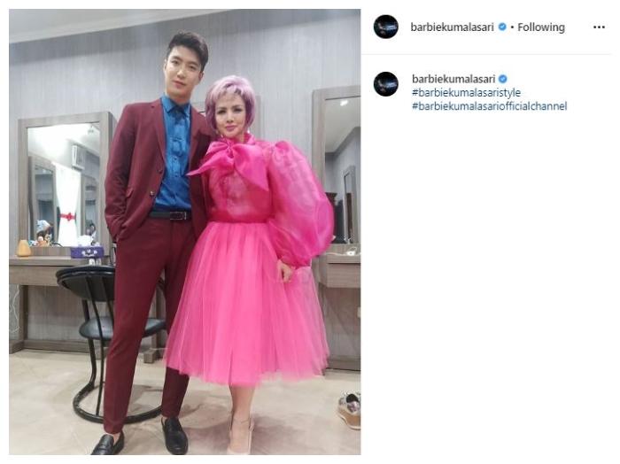 Barbie Kumalasari dan oppa Korea. (Instagram/@barbiekumalasari)