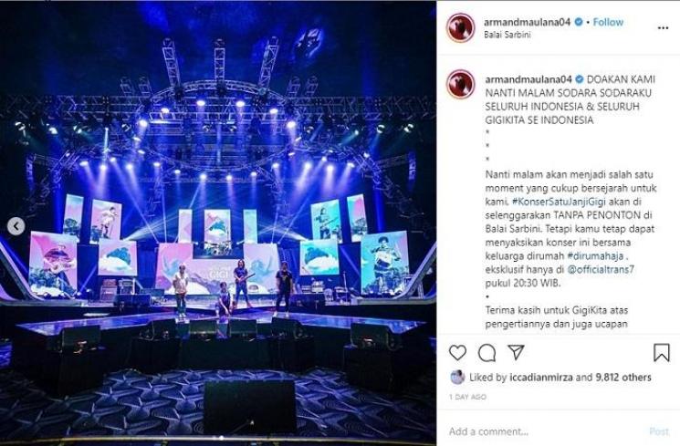 Konser bertajuk Satu Janji GIGI (Instagram @armandmaulana04)