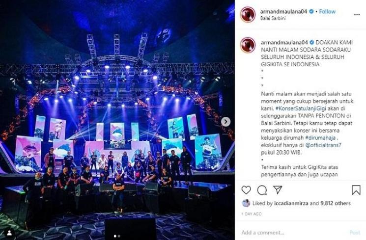 Konser bertajuk Satu Janji GIGI (Instagram @armandmaulana04)