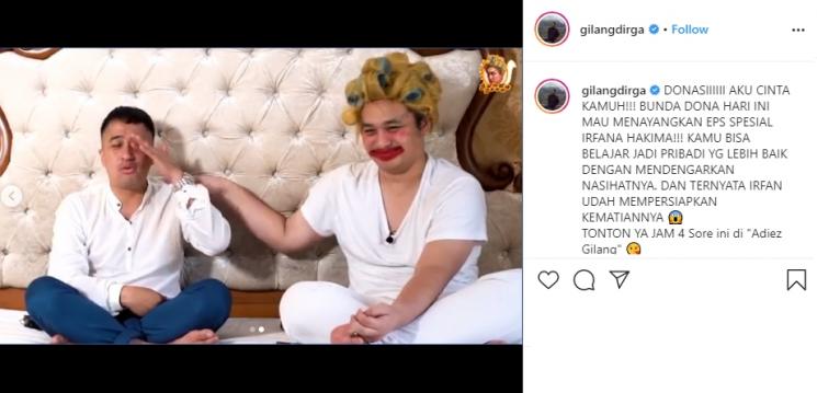 Gilang Dirga Jadi Bunda Dona (Instagram/@gilangdirga)