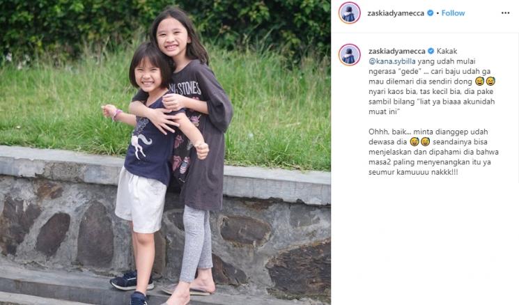 Potret isolasi diri keluarga Zaskia Adya Mecca (Instagram/@zaskiadyamecca)