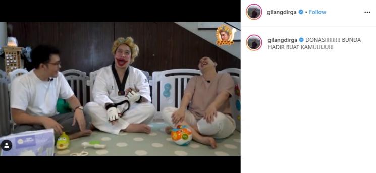Gilang Dirga Jadi Bunda Dona (Instagram/@gilangdirga)