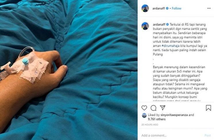 Arda Naff sakit (Instagram @ardanaff)