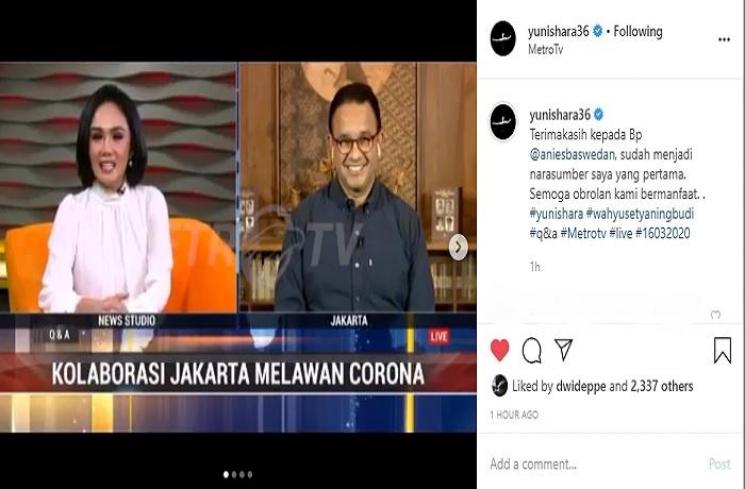 Yuni Shara menjadi pembawa acara (Instagram @yunishara36)