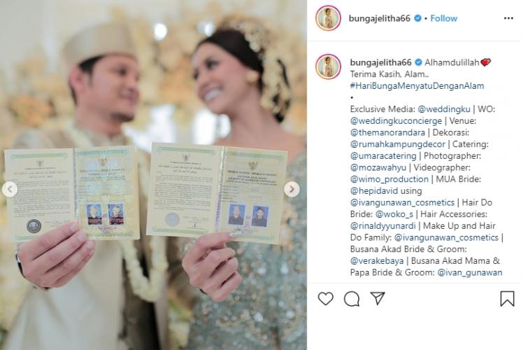 Bunga Jelitha dan Syamsir Alam (Instagram/@bungajelitha66)