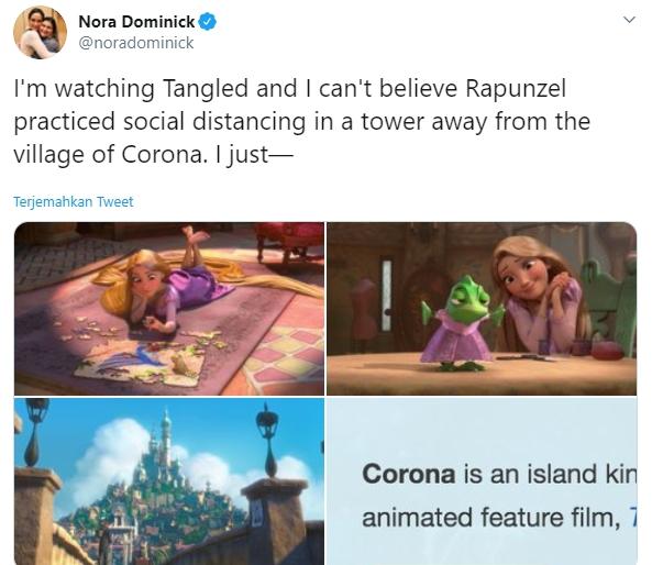 Film Tangled Prediksi Corona (Twitter/@noradominick)