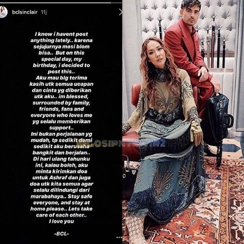 BCL unggah fotonya bareng Ashraf Sinclair di hari ulang tahunnya. [Instagram]