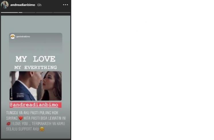 Pesan Andrea Dian untuk sang Suami (Instagram @andreadianbimo)