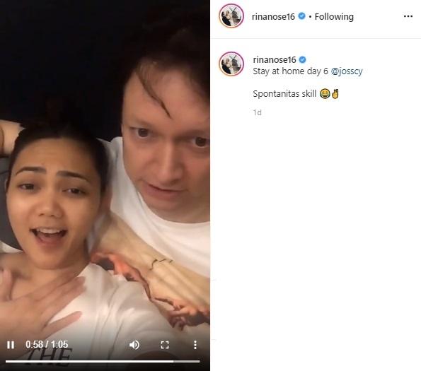 Rina Nose dan suami, Josscy. (Instagram/@rinanose16)