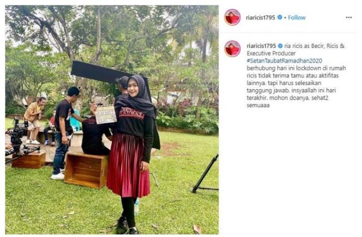 Ria Ricis syuting. (Instagram/@riaricis1795)
