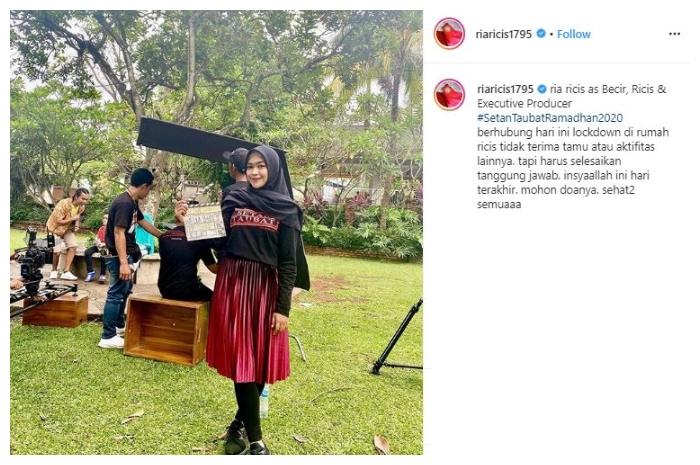 Ria Ricis syuting. (Instagram/@riaricis1795)