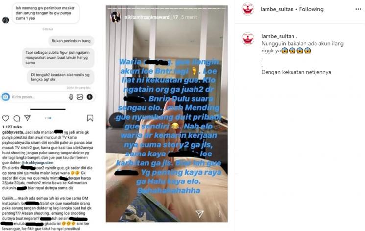Nikita Mirzani Sindir Seorang Waria (Instagram/@lambe_sultan)