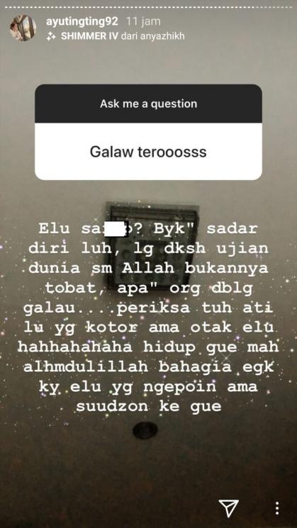Postingan Ayu Ting Ting. (Instagram/@ayutingting92)