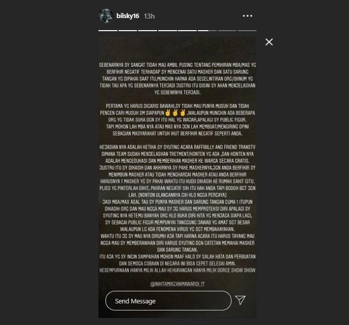 Postingan Billy Syahputra. (Instagram/@bilsky16)