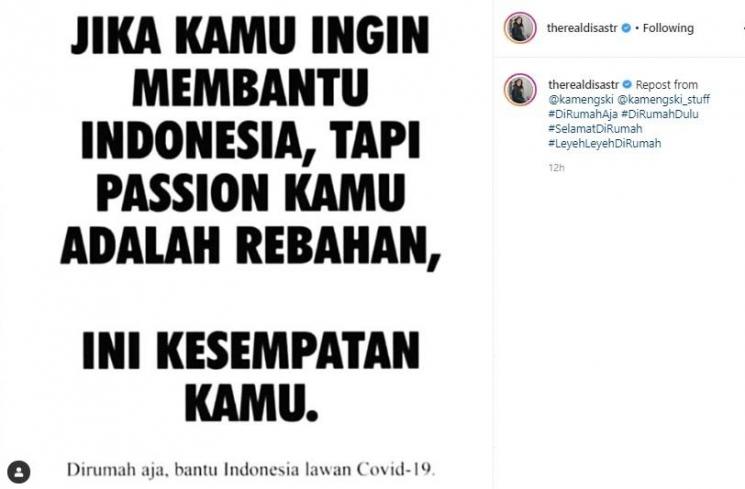 Dian Sastrowardoyo. (Instagram/@therealdisastr)