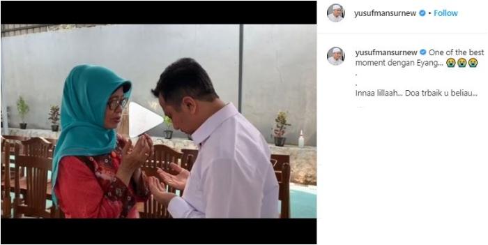 Potret akrab Ibunda Presiden Jokowi dan Ustaz Yusuf Mansur. (Instagram/@yusufmansurnew)