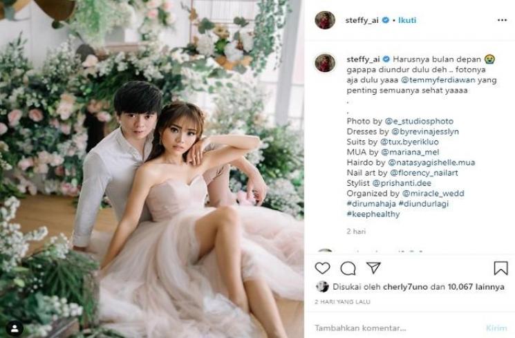 Steffy eks Cherrybelle tunda pernikahan (Instagram @steffy_ai)