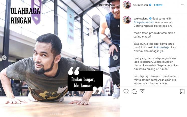Tips anti gabut Teuku Wisnu (Instagram/@teukuwisnu)