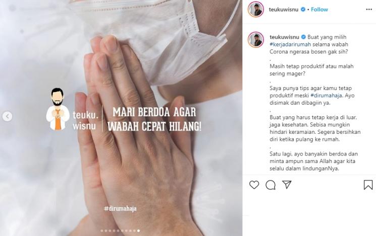 Tips anti gabut Teuku Wisnu (Instagram/@teukuwisnu)