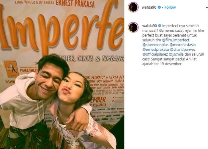 Potret mesra Wafda Saifan dan Devina Aureel. (Instagram/@wafda90)