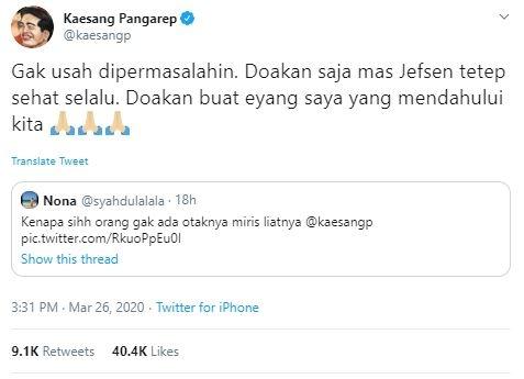 Sikap Kaesang Pangarep disanjung. (Twitter/@syahdulalala)