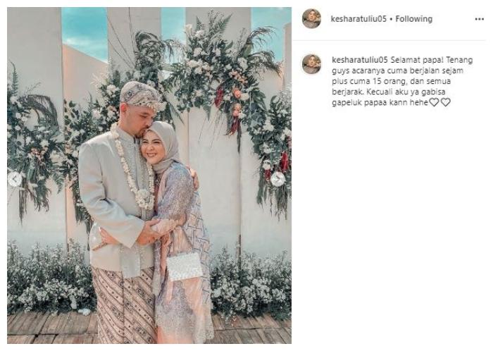 Momen pernikahan ayah Kesha Ratuliu. (Instagram/@kesharatuliu05)