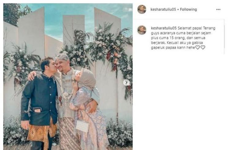 Momen pernikahan ayah Kesha Ratuliu. (Instagram/@kesharatuliu05)
