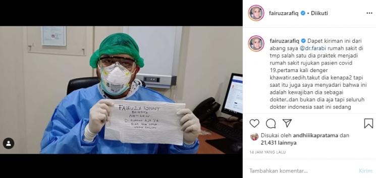 Abang Fairuz A Rafiq jadi dokter pasien corona (Instagram/@fairuzarafiq)