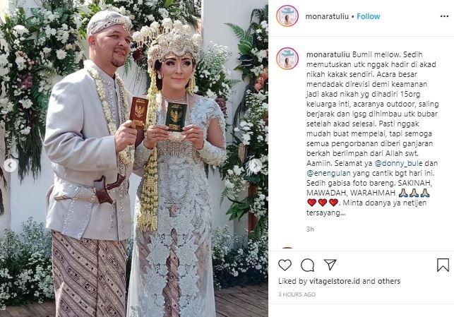 Momen pernikahan ayah Kesha Ratuliu. (Instagram/@monaratuliu)