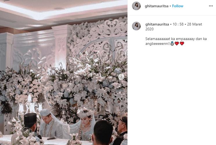 Momen nikah Adly Fairuz dan Angbeen Rishi (Instagram/@ghitamauritsa)