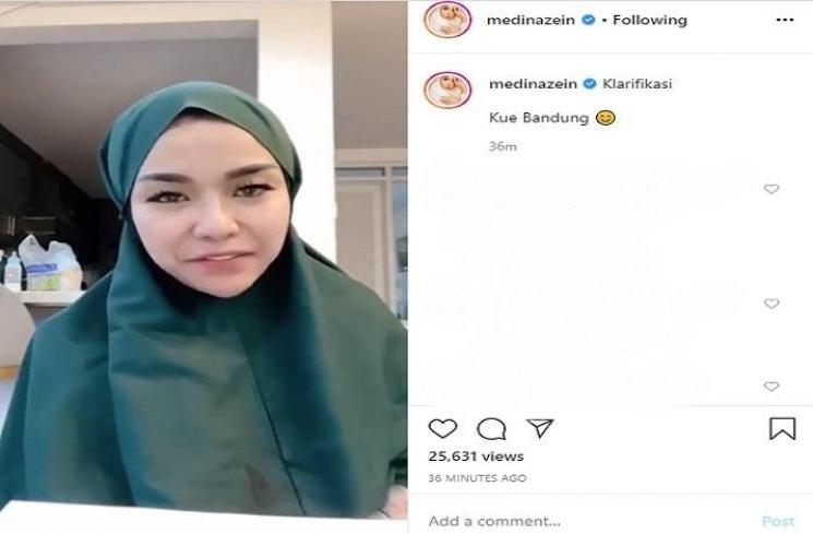 Medina Zein bantah klarifikasi Laudya Cynthia Bella (Instagram @medinazein)