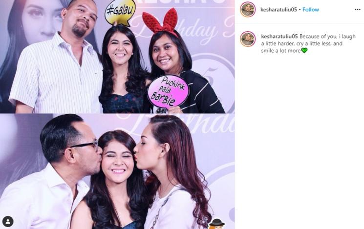 Potret dekat Kesha Ratuliu dan ayahnya (Instagram/@kesharatuliu05)