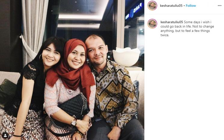Potret dekat Kesha Ratuliu dan ayahnya (Instagram/@kesharatuliu05)