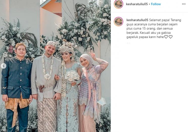 Potret dekat Kesha Ratuliu dan ayahnya (Instagram/@kesharatuliu05)