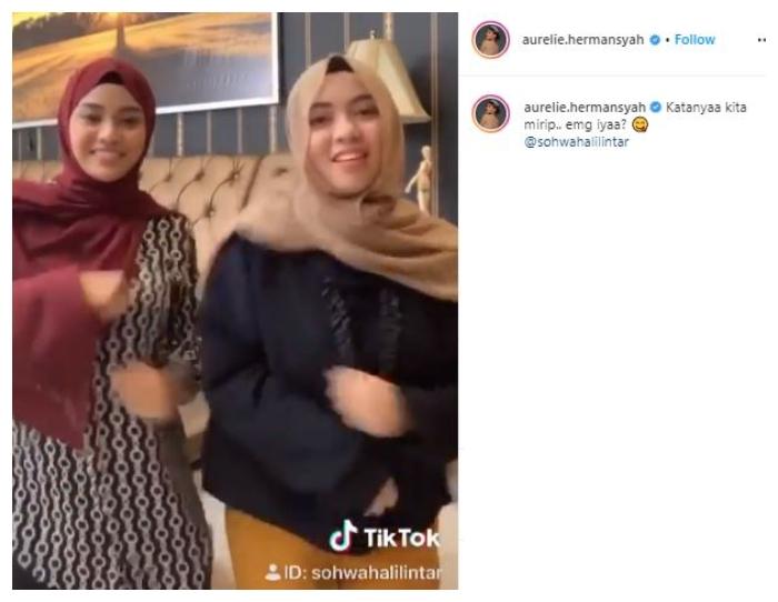 Potret terbaru Aurel Hermansyah berhijab. (Instagram/@aurelie.hermansyah)