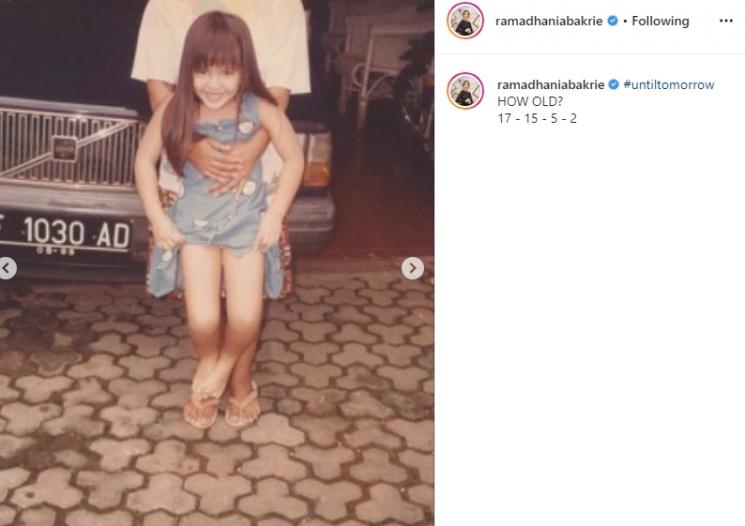 Foto Jadul Nia Ramadhani (Instagram/@ramadhaniabakrie)