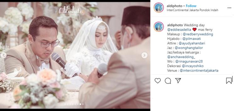 omen nikah Eddies Adellia (Instagram/@aldiphoto)